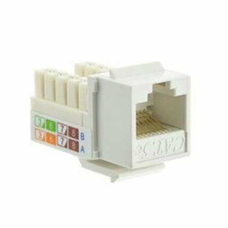 SWE-TECH 3C SlimlineCat5e Keystone Jack, White, RJ45 Female to 110 Punch Down FWT310-120WH